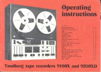 Tandberg 9100-X - Owners Manual